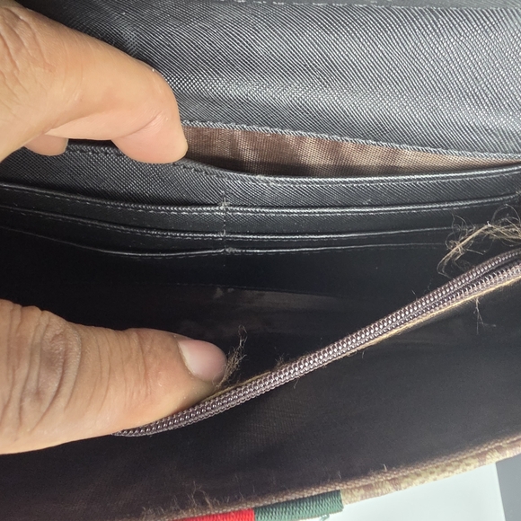 Authentic GUCCI Ophidia GG Supreme Continental Wallet Black Leather Web Strip - Picture 5 of 10